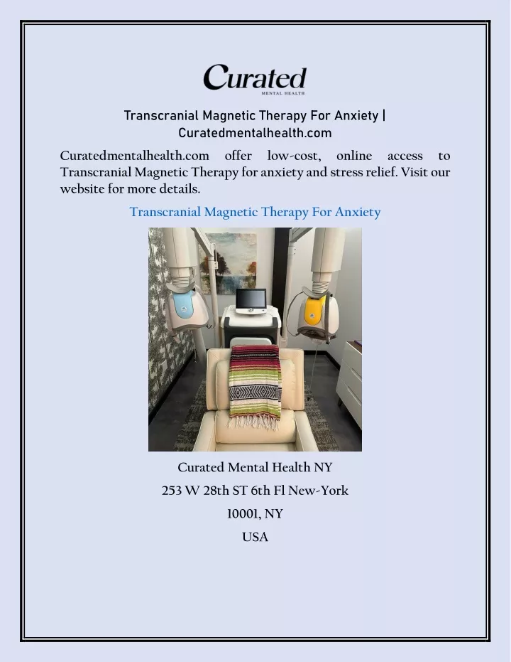 transcranial magnetic therapy for anxiety