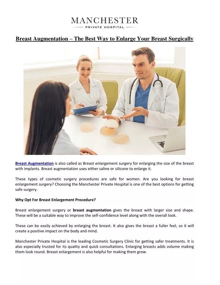 breast augmentation the best way to enlarge your