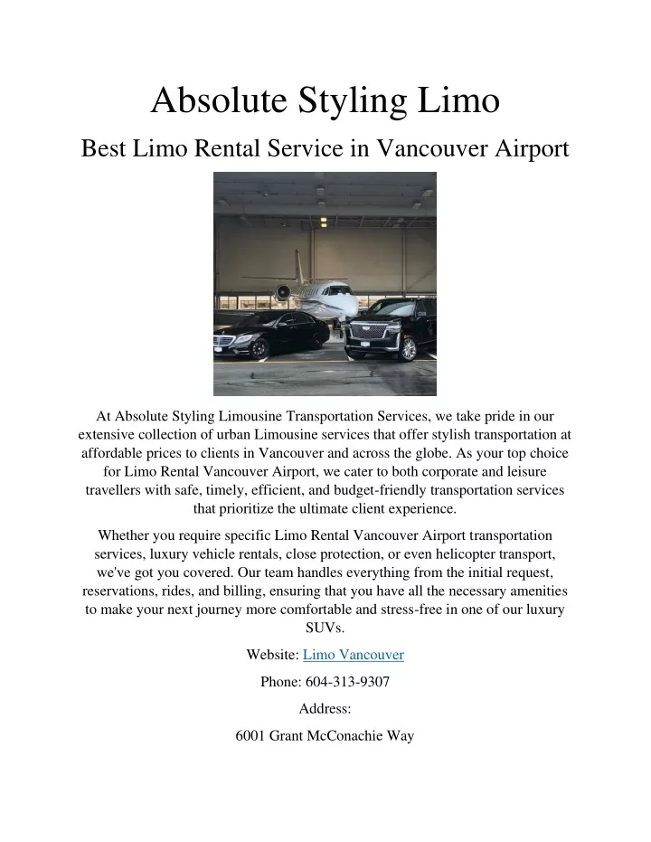 absolute styling limo best limo rental service