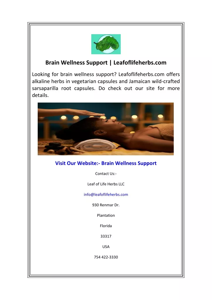 brain wellness support leafoflifeherbs com