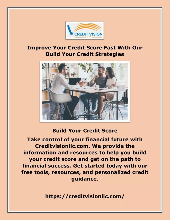 improve your credit score fast with our build