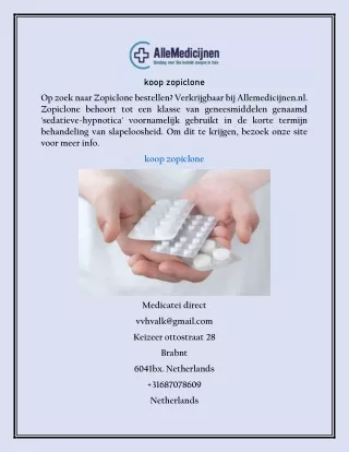 koop zopiclone
