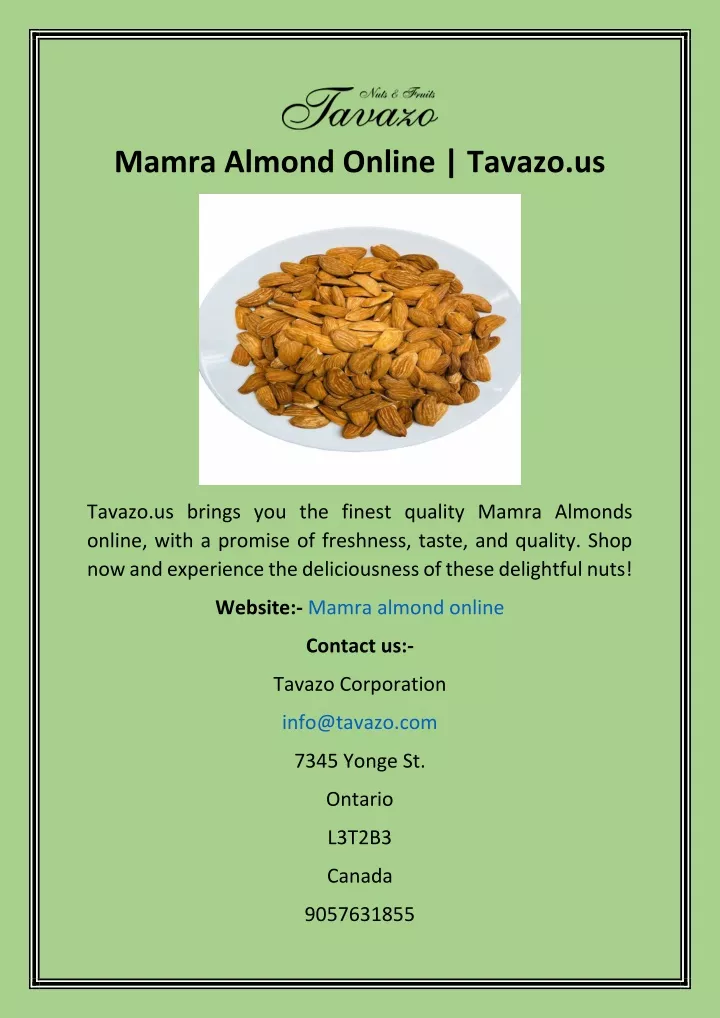 mamra almond online tavazo us