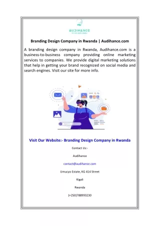 Branding Design Company in Rwanda  Audihance.com