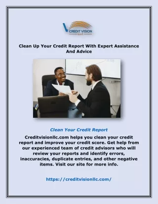 Clean Up Your Credit Report With Expert Assistance And Advice