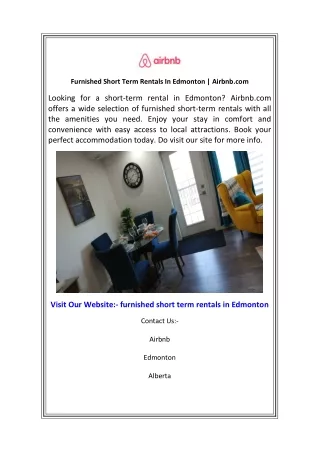 Furnished Short Term Rentals In Edmonton  Airbnb.com