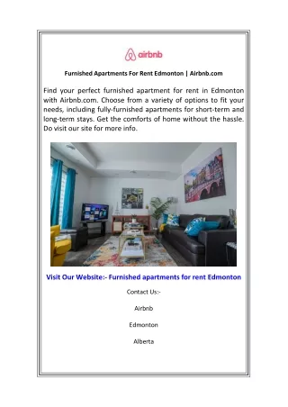 Furnished Apartments For Rent Edmonton  Airbnb.com