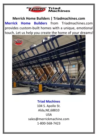 Merrick Home Builders | Triadmachines.com
