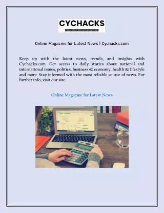 Online Magazine for Latest News Cychacks.com