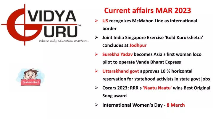 current affairs mar 2023