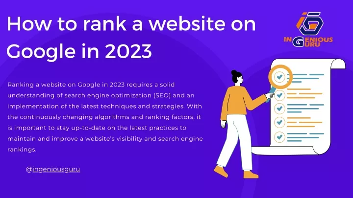 how to rank a website on google in 2023