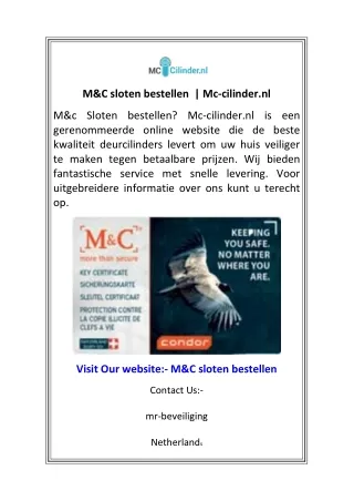 M&C sloten bestellen   Mc-cilinder.nl