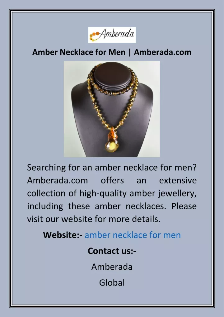 amber necklace for men amberada com