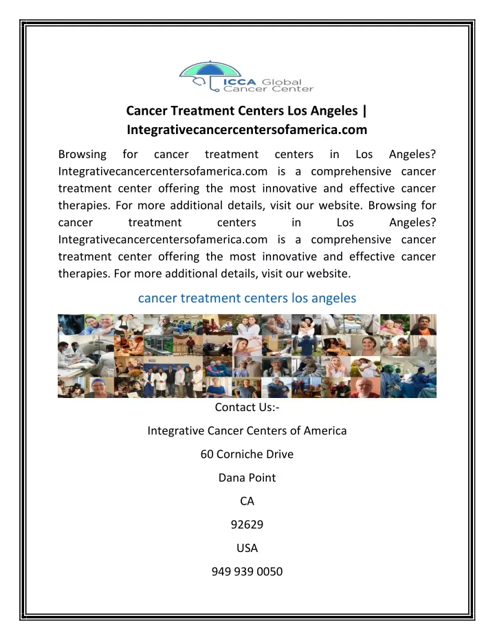 cancer treatment centers los angeles