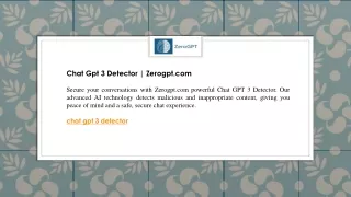 chat gpt 3 detector zerogpt com secure your