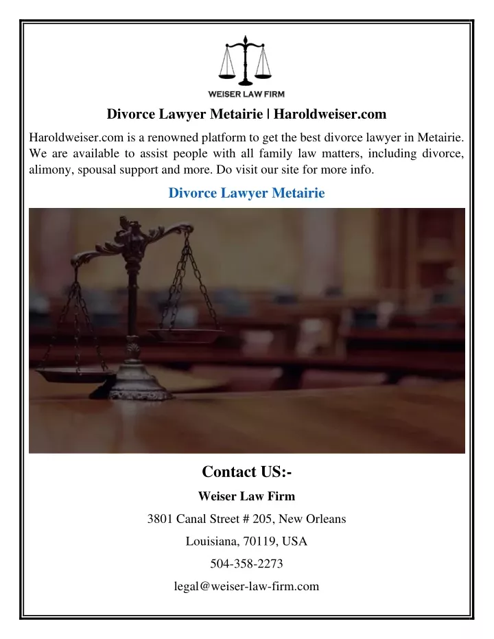 divorce lawyer metairie haroldweiser com