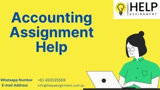 Best Accounting Assignment Help Australia