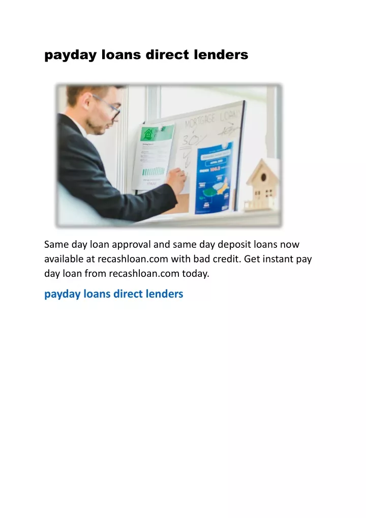 payday loans direct lenders