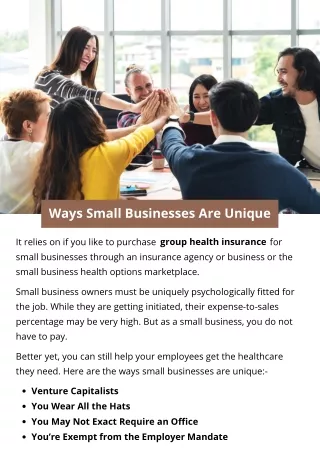 Ways Small Businesses Are Unique