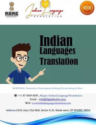 Indian Language Translation.