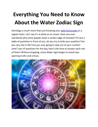 Everything You Need to Know About the Water Zodiac Sign