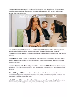 enterprise resource planning erp software