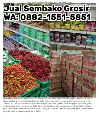 ౦882·I55I·585I (WA) Grosiran Sembako Lengkap Cara Memulai Usaha Grosir Sembako