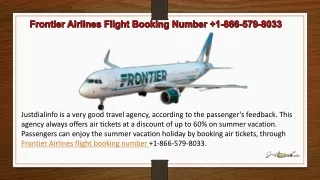 Frontier Airlines Flight Booking Number  1-866-579-8033