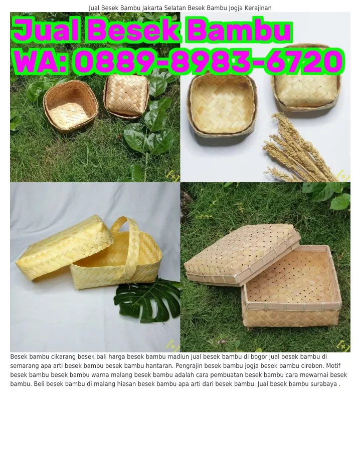 jual besek bambu jakarta selatan besek bambu