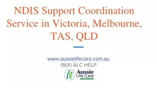 NDIS Support Coordination Service in Victoria, Melbourne, TAS| Aussie