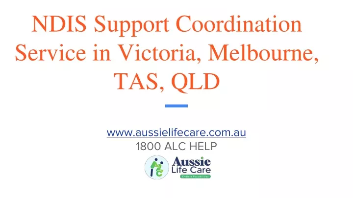 ndis support coordination service in victoria melbourne tas qld