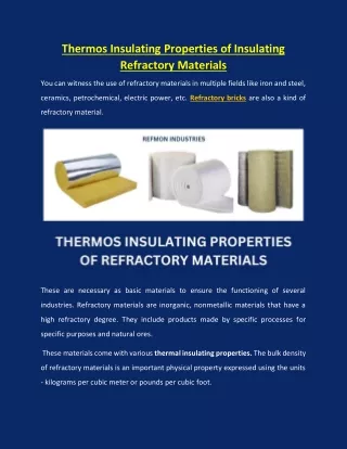 thermos insulating properties of insulating