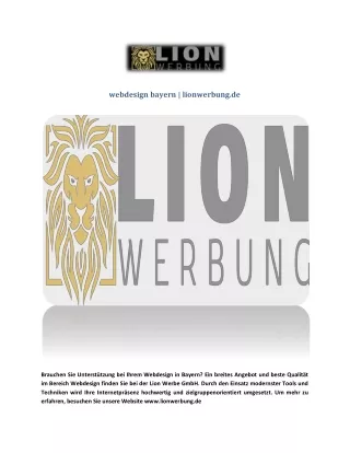webdesign bayern | lionwerbung.de