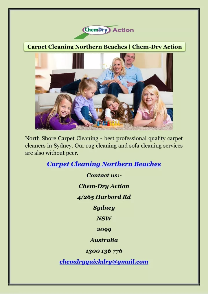 carpet cleaning northern beaches chem dry action
