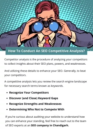 how to conduct an seo competitive analysis