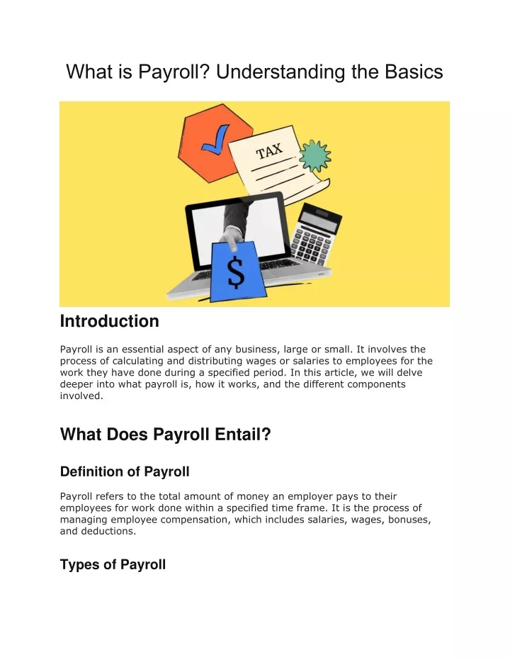 what is payroll understanding the basics