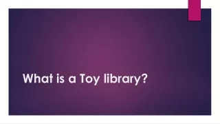 What is a Toy library?