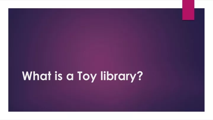 what is a toy library