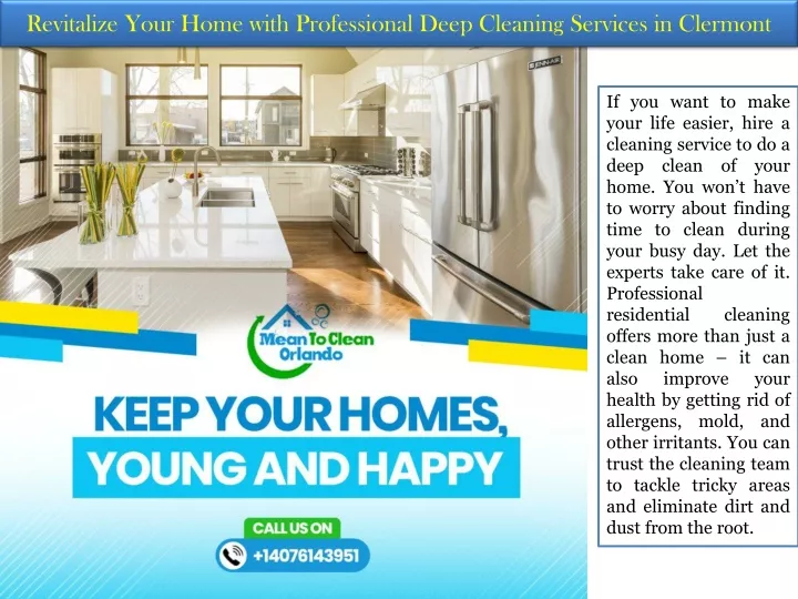 revitalize your home with professional deep cleaning services in clermont