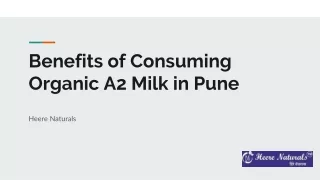 Benefits of Consuming Organic A2 Milk in Pune
