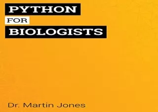 download Python for Biologists: A complete programming course for beginners free