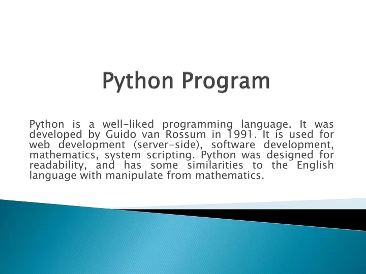 python program