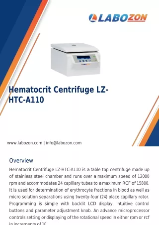 Hematocrit-Centrifuge-