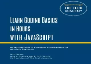 (PDF BOOK) Learn Coding Basics in Hours with JavaScript full