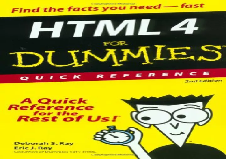 read pdf html 4 for dummies quick reference free