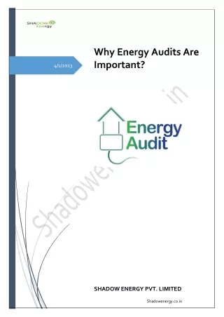 Why Energy Audits Are Important