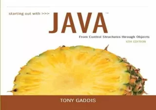 (PDF BOOK) Starting Out with Java: From Control Structures through Objects (6th