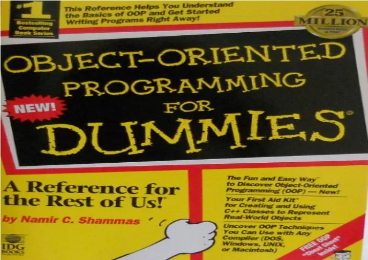 read pdf object oriented programming for dummies
