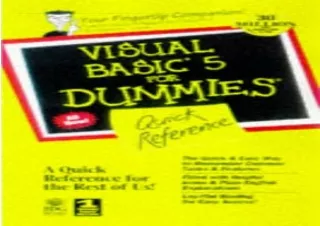 download Visual Basic 5 for Dummies: Quick Reference full
