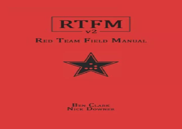 pdf rtfm red team field manual v2 free download